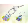 Keyring TROIKA Rosy, enamelled metal, blue