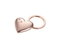Keyring TROIKA Girls Best Friends Rosy, Swarovski crystals, rose gold metal
