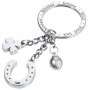 Keyring TROIKA Glucksbringer Hufeisen, 3 charms, metal