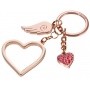 Keyring TROIKA Love Is In The Air, enamelled metal, rose gold