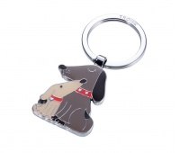 Keyring TROIKA Dog & Doggy, enamelled metal