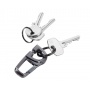 Keyring TROIKA D-Click, click-lock system, carabiner, metal