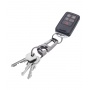 Keyring TROIKA D-Click, click-lock system, carabiner, metal