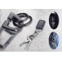 Keyring TROIKA D-Click, click-lock system, carabiner, metal