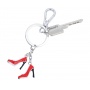 Keyring TROIKA Pumps, carabiner, 2 charms, enamelled metal