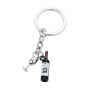 Keyring TROIKA Bordeaux, 2 charms, enamelled metal