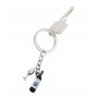 Keyring TROIKA Bordeaux, 2 charms, enamelled metal