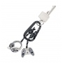 Keyring TROIKA Gaming, carabiner, 2 charms, enamelled metal