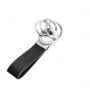 Keyring TROIKA Key-Click, 3 key rings, black leather