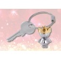 Keyring TROIKA Little King, chrome-plated metal