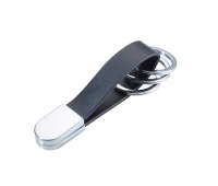 Keyring TROIKA Twister Style, 3 key rings, black