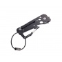 Keyring TROIKA Toolinator, 10 functions, stainless steel, red