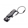 Keyring TROIKA Toolinator, 10 functions, stainless steel, titanium-coloured