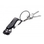 Keyring TROIKA Toolinator, 10 functions, stainless steel, titanium-coloured