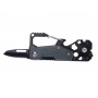 Keyring TROIKA Toolinator, 10 functions, stainless steel, titanium-coloured