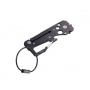Keyring TROIKA Toolinator, 10 functions, stainless steel, titanium-coloured
