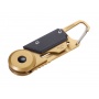 Keyring TROIKA Egon, with carabiner, 5 functions, black-gold
