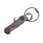 Keyring TROIKA Parcel Cut & Cart, 9 functions, black-red