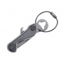 Keyring TROIKA Parcel Cut & Cart, 9 functions, black-titanium