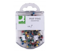 Szpilki Q-CONNECT, 4x20mm, w plastikowym pudełku, mix kolorów