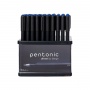 Display of ball pens LINC Pentonic, ball size 0.7mm, writing line width 0.3mm, 100 pcs, blue