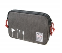 Organizer TROIKA Business Tech Pouch 2, for cables and accessories, grey