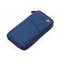 Document case TROIKA Safe Flight, with zipper, blue