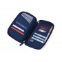 Document case TROIKA Safe Flight, with zipper, blue