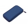 Document case TROIKA Safe Flight, with zipper, blue