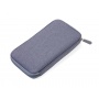 Document case TROIKA Safe Flight, with zipper, grey