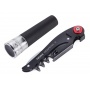 Wine set TROIKA Weinprobe, corkscrew + knife + stopper, black
