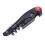 Wine set TROIKA Weinprobe, corkscrew + knife + stopper, black