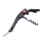 Wine set TROIKA Weinprobe, corkscrew + knife + stopper, black