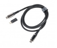 Charging cable TROIKA Speedy, 1m, USB-C to lightning adapter, black