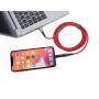 Charging cable TROIKA Speedy XL, 2m, USB-C to lightning adapter, red