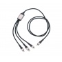 Charging cable TROIKA Dreizack Pro, 1.2m, 3in1, black