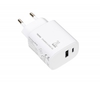 Charger TROIKA Charge-X Duo 20, two ports USB-C+A, white