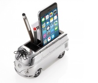 Desk organizer TROIKA Forever T1, VW Camper, chrome, grey