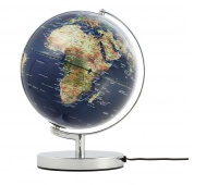 Globus TROIKA Terra Light, śr. 25cm, metalowa podstawa, niebiesko-zielony