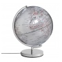Illuminated globe TROIKA Stellar Light, dia. 30cm, metal base, silver
