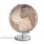 Illuminated globe TROIKA Stellar Light, dia. 30cm, metal base, silver