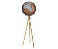 Globe TROIKA Sputnik, on a stand, diameter 43 cm, height 1.40 m, brown and silver