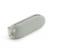 Piórnik tuba MIQUELRIUS, silikonowy soft touch, jednokomorowy 200×45×45mm, piesek, szary