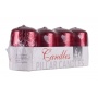 Pillar candle DONAU HOME Advent Gloss, 50x80mm, set of 4, glossy red