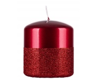 Świeca słupek DONAU HOME Onyx, 80x90mm, czerwony