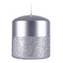 Świeca słupek DONAU HOME Onyx, 80x90mm, srebrny, Świece, Wyposażenie biura