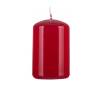 Świeca słupek DONAU HOME Standard Gloss, 50x80mm, czerwony
