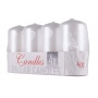 Pillar candle DONAU HOME Standard Gloss, 50x100mm, set of 4, pearl white