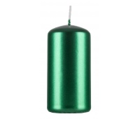 Pillar candle DONAU HOME Standard Gloss, 50x100mm, set of 4, metallic green gloss