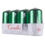 Pillar candle DONAU HOME Standard Gloss, 50x100mm, set of 4, metallic green gloss
